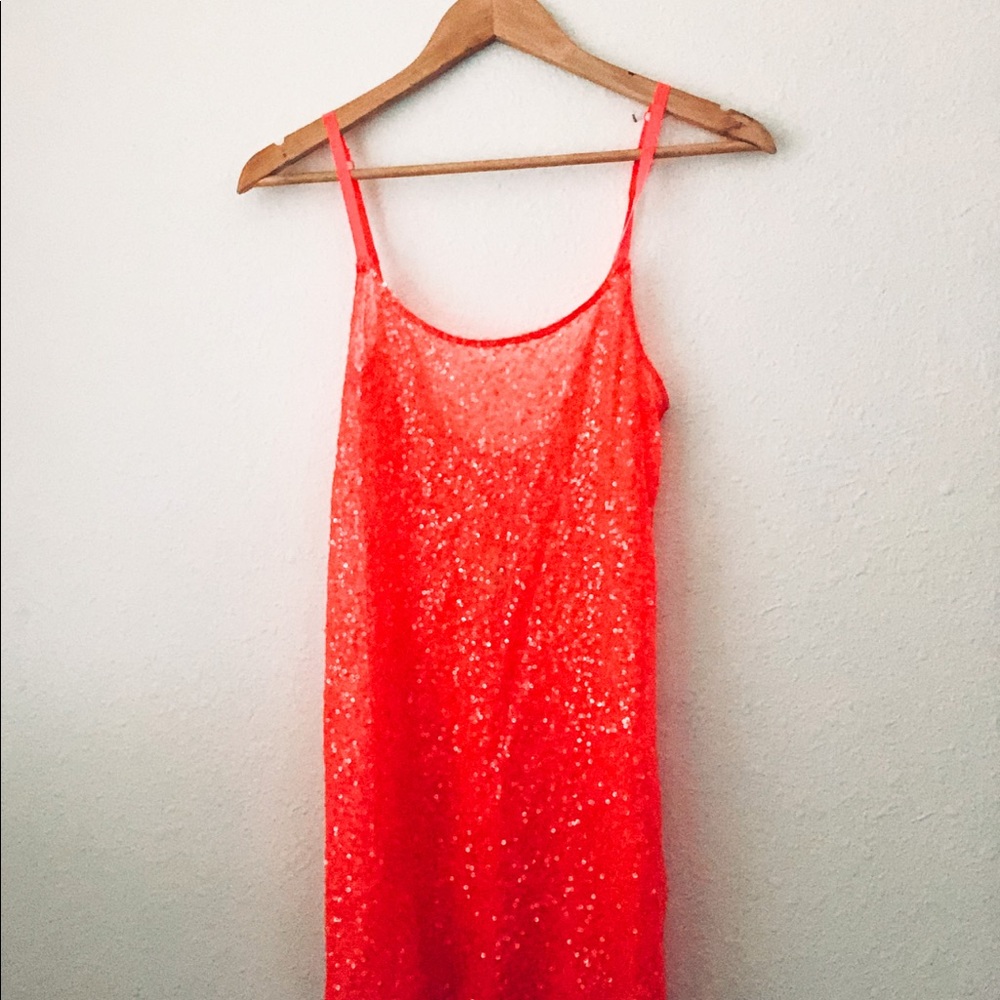 Free people pink sequins intimate night gown